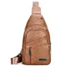 Bolso de pecho de PU para hombre, bandolera, bolso de hombro, tendencia, comercio exterior transfronterizo, nuevo, multicapa, gran capacidad, impermeable, mochila portátil