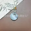Colgante de Ojo de Gato Estrella y Luna Lindo y Etéreo, Colgante de Ojo de Gato y Jade Durazno Estilo Nicho, Popular en Zonas Turísticas