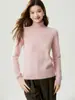 Estilo minimalista e de luxo leve! Suéter 100% caxemira pura para mulheres, nova coleção outono/inverno, cor sólida, pulôver de malha de alta qualidade