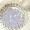 Cuentas de Vidrio Transparentes Esmeriladas No Porosas de 3 mm Cuentas de Burbuja Bobo para Maleta Bolsa de Papelería Pegamento Crema Relleno DIY Cuentas de Vidrio