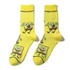 Calcetines largos de esponja para hombre, calcetines largos de dibujos animados para hombre, calcetines de película de animación, calcetines para mujer, calcetines de personalidad europea y americana, calcetines transfronterizos