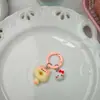 Fivela de Primavera I81 Chaveiro Fofo de Desenho Animado Gato Donut Gato Siamês Estilo Ktins Pendurador para Mochila de Escola Fones de Ouvido
