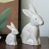 Adornos de Conejo de Madera Vintage Transfronterizos Nórdicos para Sala de Estar, Mesa, Aparador de Vino, Mueble de TV, Entrada y Decoración del Hogar