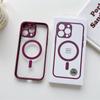 Adequado para capa de celular magnética dura 15Promax candy color com tudo incluído iPhone14 furo fino atacado cor sólida 12 amantes