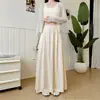 Falda de Punto de Lana para Mujer Otoño Invierno 2026 Nuevo Estilo Adelgazante Caída Línea A Larga de Longitud Media Casual Falda de Paraguas