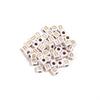 100 Peças/Pacote acrílico quadrado branco dourado letras lavadas contas soltas diy roupa pulseira Acessórios Atacado