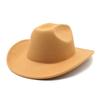 Nuevo Sombrero de Copa de Mezclilla Estilo Punk Europeo y Americano Sombrero Grande Along Sombrero de Montar de Una Palabra para Hombres y Mujeres Sombrero de Ala Enrollable de Mezclilla Occidental
