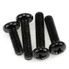 Fabricante Original Negro Pm Tornillos Mecánicos de Cabeza Phillips Ranurada M2~M4 Tornillos de Cabeza Redonda Tornillos Pequeños Tornillos Mecánicos de Cabeza Phillips