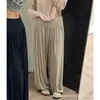 Pantalones jogger grises y ligeros para mujer, estilo fino de verano, pantalones de yoga petite de nueve puntos, pantalones holgados casuales de cintura alta estilo linterna