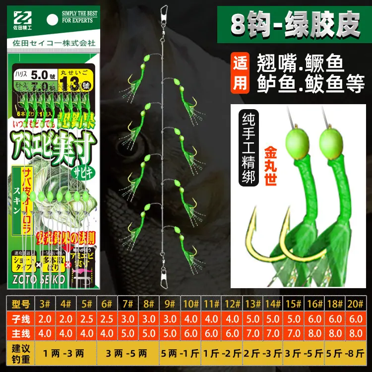 8钩绿皮-分类