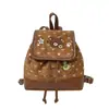 Mochila retro de moda, bolso de estampado de leopardo de otoño, mochila nueva para mujer, estilo universitario 2026, bolso casual y moderno para el día a día
