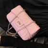 Bolso cruzado ins combinable para mujer 2023 nueva moda verano bolso de cadena rombo bordado hilo hombro pequeño bolso cuadrado