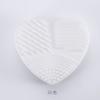 Almohadilla de silicona para limpieza de brochas de maquillaje, forma de corazón, huevo para lavar brochas de maquillaje, herramienta de lavado portátil, brocha de limpieza de maquillaje de belleza