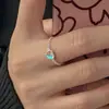 Anel Ajustável com Corrente de Pedra da Lua Iridescente S925, Fashion e Doce, Joia de Anel Tendência Estilo Japonês e Coreano para Presente de Mulheres