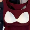 Novo Estilo Garota Apimentada Ombro Largo Vazado Peça Única Regata Feminina com Bojos Embutidos, Não Precisa Usar Sutiã, Top Lindo nas Costas