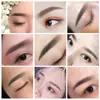 Agujas de Microblading para Difuminado Manual, Agujas Redondas de Tres Puntas para Difuminado, Agujas Originales para Tatuaje de Cejas, Cuchillas de Aguja para Microblading, Suministros y Herramientas Semi-Permanentes