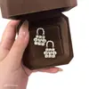 Aretes de Bolso Blancos Brillantes Estilo Francés con Diamantes, Pequeños Exquisitos Inspirados en Chanel, Lujo Ligero de Nicho, Pendientes Versátiles Elegantes y de Moda