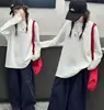 Chaqueta de otoño para niña 2026 nueva elegante sudadera infantil holgada con capucha, cárdigan de primavera y otoño para niñas mayores