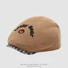 Boina de Pana para Niños Melard al por Mayor Sombrero de Bebé para Exteriores de Otoño Oso Bordado Gorra de Visera para Niños