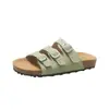 Sandalias de Mujer de Moda con Hebilla de una Sola Tira, Sandalias de Playa con Remaches, Sandalias Planas de Vacaciones Estilo Ins