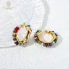 Pendientes de Aro con Forma de C de Colores Retro de Lujo Ligero Francés con Cuentas y Aguja de Plata 925 Diseño Original Pendiente Creativo de Perla para Mujer