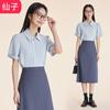 Camisa Branca Profissional de Verão para Mulheres, Blusa de Manga Curta para Estudantes Universitários, Adequada para Provas, Deslocamento e Entrevistas
