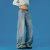 Nuevos Jeans Lavados Desgastados Estilo Americano para Hombre Otoño 2026 - Pantalones Largos de Mezclilla de Bambú 320g para Adolescentes