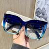 Montura de gafas cuadrada de ojo de gato con remaches, espejo plano, estilo cibernético, popular en Europa y América, personalizada, antiluz azul, 2024