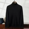 Suéter de Cachemira para Hombre de Cuello Alto 26 Otoño Invierno Nuevo Casual de Negocios Jersey de Lana Suéter Básico Cálido