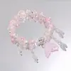 Pulsera de Cristal Caído de Sirena Estilo Bosque Dulce Hada Súper Diseño de Nicho Femenino Versátil Pulsera para Estudiante Mejor Amiga