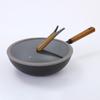 Panela Wok Personalizada Profunda Sufocada Sem Revestimento Panela Doméstica Saudável de Ferro Refinado Panela Antiaderente Panela Durável para Fogão a Gás