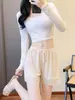 Pantalones Cortos de Seguridad de Nuevo Estilo para Mujer, Anti-Exposición, Delgados para Verano, Se Pueden Usar Afuera, Pantalones de Calabaza, Dobladillo que No se Enrolla, Pantalones Cortos para Casa, Capa Base