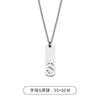 Collar cuadrado de acero de titanio para hombre, colgante sencillo con 26 letras en inglés, diseño de nicho, accesorios de moda al por mayor