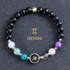 Venta Caliente de AliExpress Pulsera de Ocho Planetas Doce Constelaciones Pulsera de Piedra Mate con Cuentas Pulsera de Planeta 12 Constelaciones