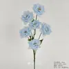 Flores Artificiais Azuis para Casamento Flores Falsas de Teto Decoração de Casamento Parede de Flores Arranjo de Flores de Chão para Casamento Materiais para Arranjo de Flores de Seda