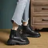 Botas Martin de Sola Grossa da Moda Femininas 2026 Nova Coleção Outono/Inverno Versátil Estilo Britânico Combinam com Saias Venda Quente Estilo de Rua Botas de Motociclista