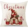 Juego de Fundas de Almohada Transfronterizas para Navidad Europea y Americana, Funda para Cojín de Sofá de Sala de Estar, Funda para Almohada de Cintura con Reno Papá Noel Árbol, Suministro de Fábrica