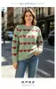 Cardigan de Tricô Jacquard com Padrão de Coração Outono/Inverno Transfronteiriço 2026 com Lã, Suéter Solto com Gola V, Casaco Casual Tendência