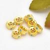 Set de Oro de Paquete de 18K con Diamante de Color Cuentas Espaciadoras Delgadas Cuentas Espaciadoras DIY Pulsera de Tesoro Color Cristal Accesorios de Cuentas para Jugar