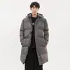 Chaqueta de algodón de longitud media para hombres y mujeres, abrigo cálido engrosado, prenda exterior de invierno simple y lisa para parejas, ropa de algodón holgada de moda para hombres