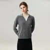 Suéter de Cachemira Estilo Old Money para Mujer Doble Hilo Engrosado Falso Dos Piezas Cuello Solapa Trenzado Tejido Holgado Capa Base Suéter Suave y Esponjoso