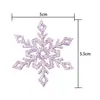 Accesorios Navideños Transfronterizos de Copo de Nieve Hueco, Materiales Hechos a Mano para DIY, Accesorios para el Cabello de Tela No Tejida, Decoraciones de Moño, Adornos de Copo de Nieve