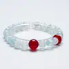 Pulsera de Cristal Aguamarina Natural Azul Océano para Mujer Versátil Piedra de Sangre Moda Pulsera Blanqueadora Venta al por Mayor