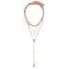 Collares Europeos y Americanos Transfronterizos Incrustados de Diamantes, Estilo Francés Dulce-Cool, Exquisita Cadena para Clavícula, Lujo Ligero, Joyería de Nicho de Alta Gama para Mujeres al por Mayor