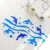 Alfombra Antideslizante para Baño de Peces de Aguas Profundas, Felpudo para Baño y Ducha, Alfombra de Baño de Dibujos Animados para Niños con Ventosa
