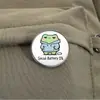 Broche de Rana Animal Lindo Insignia de Metal Accesorios para Ropa Pin de Solapa Patrón Geométrico Redondo Venta al por Mayor de Fábrica