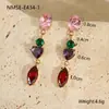 NIMAI Venda Direta Transfronteiriça Nicho Luxo Leve High-end Brincos Novos Brilhantes Cravejados com Zircônia Exquisitos Brincos de Moda