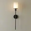 Luminária de parede de fundo para sala de estar em mármore natural e cobre total, designer de arte, luz francesa de luxo, luminária de cabeceira italiana para quarto