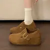 Zapatos Birkenstock completamente cerrados para aumentar la altura interna de personas bajas para mujer Otoño 2026 suela gruesa slip-on Birkenstock zapatos individuales mocasines de principios de primavera