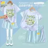 Conjunto de Shorts de Manga Corta Tie-Dye de Dibujos Animados Transfronterizo para Niños y Niñas Verano 2026 Hielo-Sintiente Secado Rápido Deportivo Conjunto de Dos Piezas